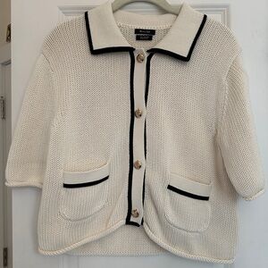 Massimo Dutti cotton short sleeved sweater